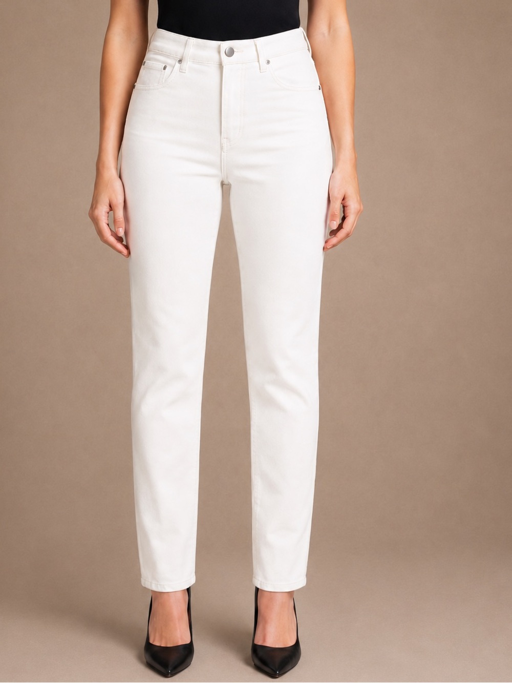 Aritzia Denim Forum Arlo High Rise Straight Jeans White 28 Tall NWOT